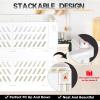 Tixill 2-Pack Mini Foldable Plastic Baskets for Organizing and Storage, Collapsible Storage Crate for Home Kitchen Bedroom Bathroom Office (9.8x6.5x3.8, White) view 4