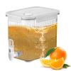 0.92 Gallon Drink Dispenser For Fridge,3.5L Beverage Dispenser With Spigot,Water Drink Dispenser For Fridge,Milk,Tea,Juice Containers With Lids For Fridge, Pitcher For Refrigerator Water Kettle view 2