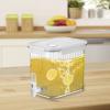 0.92 Gallon Drink Dispenser For Fridge,3.5L Beverage Dispenser With Spigot,Water Drink Dispenser For Fridge,Milk,Tea,Juice Containers With Lids For Fridge, Pitcher For Refrigerator Water Kettle view 3