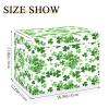 Bolaz Lucky Clover Shamrocks Storage Bins with Lids and Handles, Foldable Storage Box Storage Basket with Cover Collapsible Organizer Containers for Home Closet, Shelves view 3