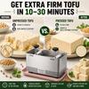 Tofu Press Stainless Steel, Paneer Maker & Cheese Press with Drip Tray and Cloth, Adjustable Tofu Maker for Extra Firm Tofu, Homemade Paneer & Vegan Cheese, BPA Free, Dishwasher Safe XL view 2