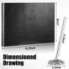 Geyee Leather Guest Book and Pen Stand Set, 10.5" x 8" Embossed Guests Sign in Book Registry Book for Funeral, Wedding Reception, Vacation Homes and Events, 80 Sheets (Black) view 2
