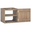 Tidyard Wall Mounted Bathroom Cabinet with Door and Shelf Teak Wood Hanging Storage Cabinet Wooden Sink Cabinet for Washroom, Home Furniture 18.1 x 10 x 15.7 Inches (W x D x H) view 1