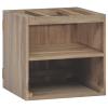 Tidyard Wall Mounted Bathroom Cabinet with Door and Shelf Teak Wood Hanging Storage Cabinet Wooden Sink Cabinet for Washroom, Home Furniture 18.1 x 10 x 15.7 Inches (W x D x H) view 3