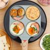 3 Section Grill Pan Divided Frying Pan for Breakfast, Omelette Pan/Egg Pan - Non-stick Coating for frying eggs burgers bacon (Black) view 4
