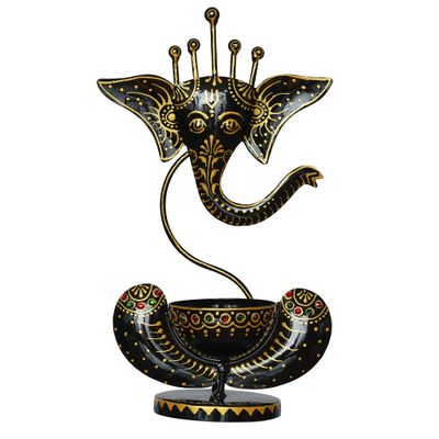 Aashita Creations Iron Lord Ganesh Religious Idol, 12 in, Multicolor, 1 Piece, Standard
