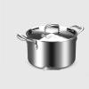316 Stainless Steel Thickened Stock Pot - Large Capacity Milk Pot For Household Use, Uncoated Safe Stock Pot, Special Pot For Restaurant Stew, For School/Restaurant/Home (Size : 24CM) view 1