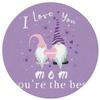 Round Area Rug 6 Ft for Bathroom Collection Room Area Floor Mat I Love You MOM ONLY The Best Mother's Day Gnome Purple Non-Slip and Washable Carpets for Indoor Bedroom Kids Room Home Decor view 2