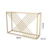 OHKITA White Marble Console Table, Modern Sofa Table, Long Accent Table for Hallway, Living Room, Sturdy Metal Frame view 3