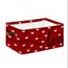 Saint Valentine's Day Large Storage Baskets Bins Red Love Heart Romantic Collapsible Storage Box Laundry Organizer for Closet Shelf Nursery Kids Bedroom 1pc) view 1