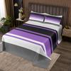 Geometric Patchwork Kids Bedspread King Size,Abstract Stripes Art Style Coverlet Set,Girls Boys Adults Room Decor,Purple Black Grey Geometric Quilted Coverlet,Fashion Bedding Quilt,2 Pillowcases view 1