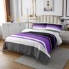 Geometric Patchwork Kids Bedspread King Size,Abstract Stripes Art Style Coverlet Set,Girls Boys Adults Room Decor,Purple Black Grey Geometric Quilted Coverlet,Fashion Bedding Quilt,2 Pillowcases view 3