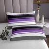 Geometric Patchwork Kids Bedspread King Size,Abstract Stripes Art Style Coverlet Set,Girls Boys Adults Room Decor,Purple Black Grey Geometric Quilted Coverlet,Fashion Bedding Quilt,2 Pillowcases view 4