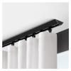 SRNSAEB 4-20 Ft Long Curtain Track Ceiling Mount, Aluminum Curtain Rail/Privacy Room Divider for Balcony/Bay Window/Hotel/Office (Color : Black, Size : 122cm/4ft) view 1