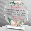 Spiareal Gift for Friend Friendship Women Friend Friendship Birthday Cheer up Gift Acrylic Heart Butterfly Keepsake Paperweight for Home Office Table Shelf(Nonagon) view 1