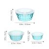 3pcs Salad Mixing Bowl With Lid Set, Clear Nesting Bowls Meal Prep Bowls Stackable With Lids Plastic Nesting For Meal Prep Storage view 2