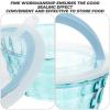 3pcs Salad Mixing Bowl With Lid Set, Clear Nesting Bowls Meal Prep Bowls Stackable With Lids Plastic Nesting For Meal Prep Storage view 3