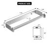 Aheucndg Paper Towel Holder Wall Mount, Self Adhesive or Drill Mounting Paper Roll Holder, Paper Towel Holder Under Cabinet for Kitchen or Bathroom (Silvery 1pack) view 3
