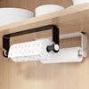Aheucndg Paper Towel Holder Wall Mount, Self Adhesive or Drill Mounting Paper Roll Holder, Paper Towel Holder Under Cabinet for Kitchen or Bathroom (Silvery 1pack) view 4
