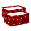 Valentine's Love Large Storage Baskets Bins Saint Spring Romantic Heart Collapsible Storage Box Laundry Organizer for Closet Shelf Nursery Kids Bedroom 2 pcs) view 1