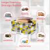 Yellow Grey Large Storage Baskets Bins Modern Abstract Geometric Middle Century Collapsible Storage Box Laundry Organizer for Closet Shelf Nursery Kids Bedroom 2 pcs) view 2