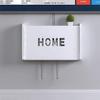 AVEEWA Wireless Router Storage Box Floating Wall Mounted TV Set-top Box Shelf Free of Holes Wall Wall Rack Living Room WiFi Wireless Router Storage Box White WPC Board Shielding Box (Size : 45cm) view 4