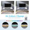 70in TV Stand with RGB Lights, Entertainment Center Media Console, Wall Mounted Shelf Media Console Cabinet for Storage for 65/70/75 Inch TVs, White view 4