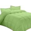 AMAY 100% Egyptian Cotton 3 Piece-All-Season Down Alternative Comforter Set Box Stitched 800 Thread-Count 100 GSM - Emperor Sage Solid view 1