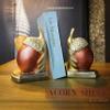 Acorn shell book holder (8.67 inch, bookshelves dcor, office decoration, living dcor, handmade design) Mukemel Designs - BTC0040 view 2