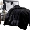 1-Piece All Season Luxurious 800TC Down Alternative Comforter, 100% Egyptian Cotton 100 GSM Comforter Only- California Queen Black Solid view 1