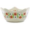 Polmedia Polish Pottery Star Shaped Bowl 7-inch - Poppy Flower Pattern Handmade in Boleslawiec Poland by Ceramika Artystyczna + Certificate of Authenticity view 3