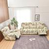 8-Piece Stretch Loveseat Recliner Slipcovers, Printed 3 Seat Recliner Sofa Cover Non Slip Reclining Sofa Slipcover Furniture Protector with Pocket-M||3 Seat view 2