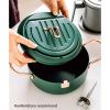 Cyrder Japanese Tempura Deep Fryer Pot with Fahrenheit Thermometer 3.5L- Nonstick Carbon Steel Oil Fryer, Fried Tempura/Chicken/Fish/Shrimp, Easy Clean, Green Big Tempura Pan, 10.2inch view 4
