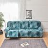 8-Piece Stretch Loveseat Recliner Slipcovers, Printed 3 Seat Recliner Sofa Cover Non Slip Reclining Sofa Slipcover Furniture Protector with Pocket-A||3 Seat view 1