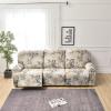 8-Piece Stretch Loveseat Recliner Slipcovers, Printed 3 Seat Recliner Sofa Cover Non Slip Reclining Sofa Slipcover Furniture Protector with Pocket-F||3 Seat view 1