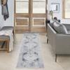 Nourison Home Astra Machine Washable Traditional Blue/Ivory 2'2" x 12' Area Rug, Easy Cleaning, Non Shedding, Bed Room, Living Room, Dining Room, Kitchen (2x12) view 1