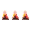 NUOBESTY Solar Powered Shaking Head Monk Figurine Buddha Statue with Wooden Fish for Car Dashboard and Home D Cor Compact 3.54X8.85X2.95 Inch view 1