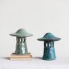 Creative Co-Op Stoneware Mushroom Lid, Set of 2 Colors Lantern, Multi view 2