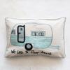 Creative Co-Op Cotton Embroidered Camper Design and Message, Multicolor Lumbar Pillow, Multi view 2