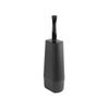 Casabella Hygienic Toilet Bowl Brush with Caddy, Black view 1