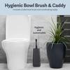 Casabella Hygienic Toilet Bowl Brush with Caddy, Black view 2