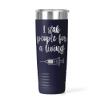 Choice Quality Plus I Stab People For A Living Nurse Physican's Assistant PA RN 20oz Insulated Coffee Tumbler Drinking Cup (Navy) view 1
