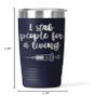 Choice Quality Plus I Stab People For A Living Nurse Physican's Assistant PA RN 20oz Insulated Coffee Tumbler Drinking Cup (Navy) view 2