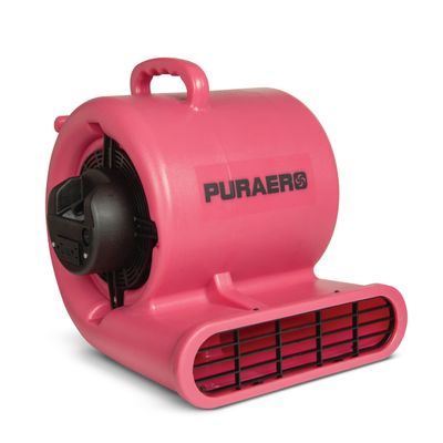 PURAERO Air Mover Carpet Dryer Blowing Floor Fan | 1/3 HP 2,550 CFM | for Crawlspaces, Attics, Basements, Bathrooms| Water Damage Restoration, Grow Rooms | PA-330-AM | Red