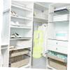 Cabilock Cylindrical Hanging Bag Storage Organizer 3 Compartments Toy Storage Basket Mesh Stuffed Animal Net Laundry Shoes Kids Room view 3