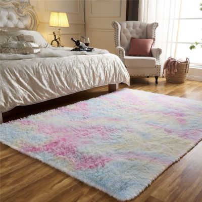 Fluffy Area Rugs Carpets 1.6x5.2ft, Rugs for Living Room Bedroom, Modern Indoor Plush Rug Absorbent Non Shedding, for Girls Kids Room Teen's Dorm Home Decor, Non-Slip Carpet