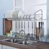 Stainless Steel Dish Drainer Over The Sink, Multipurpose Large Capacity Kitchen Rack, Space-Saving view 1