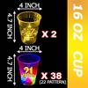 mishunyus 40 Pcs Glow 21st Birthday Party Cups - Gold 16 oz Cups for Men & Women - Happy 21st Birthday Decorations Supplies/Favors - Finally Legal, Cheers to 21 Years view 3