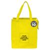 DISCOUNT PROMOS Custom Non-Woven Insulated Tote Bags Set of 10, Personalized Bulk Pack - Reusable, Great for Picnic, Camping, Beach, Outdoor Activities - Yellow view 1