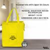 DISCOUNT PROMOS Custom Non-Woven Insulated Tote Bags Set of 10, Personalized Bulk Pack - Reusable, Great for Picnic, Camping, Beach, Outdoor Activities - Yellow view 4